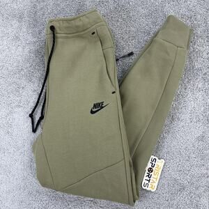 Nike Tech Fleece Joggers Pants Mens XS Olive Slim Tapered Zip Pocket Sweatpants